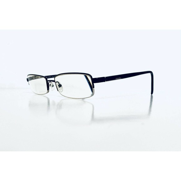 Prada Black Metal Rectangular Glasses - Picture 1 of 12